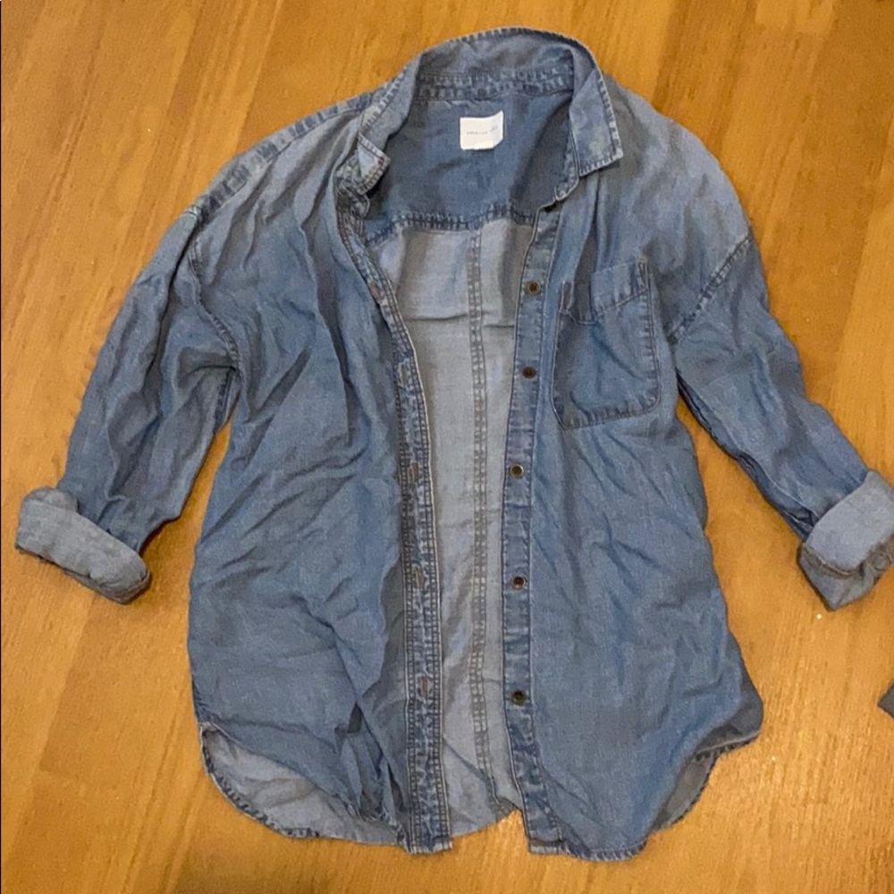 Denim bottom down